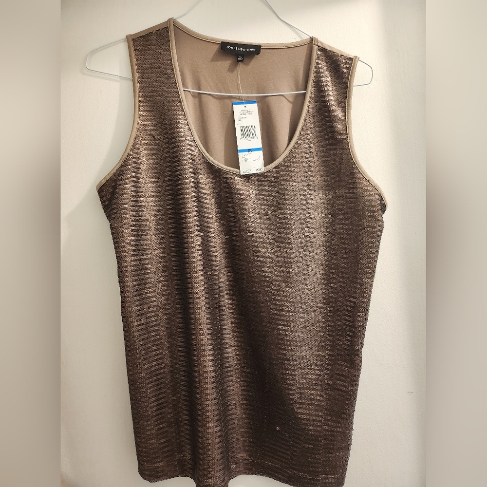 Jones New York Sequin Tank, Size xl, NWT